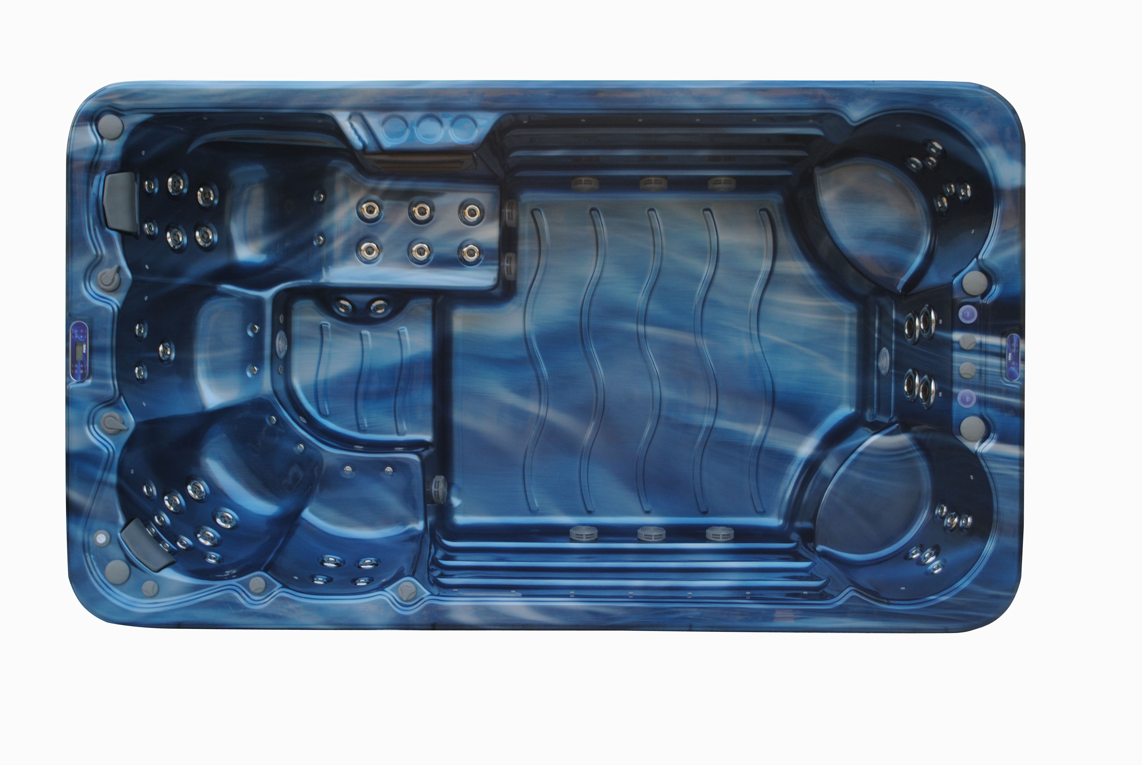 Acrylic whirlpool massage outdoor swim spa hot tub with 1*0.5HP, programmable filtration