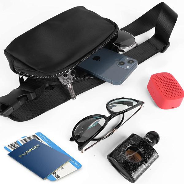 2024 Nylon Women Belt Cross Body Waist Bag for Dog Bum Bag and Sports Workout Running