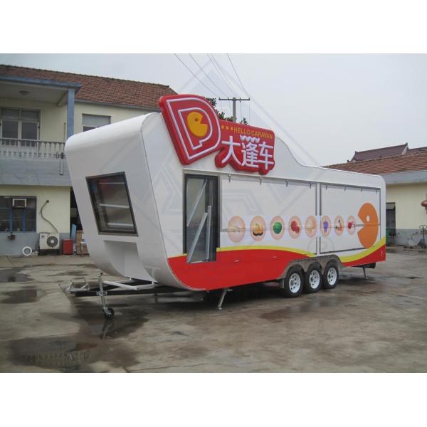 Fully Equipped Concession Trailer for Long Service Life Food Truck on Outdoor Street