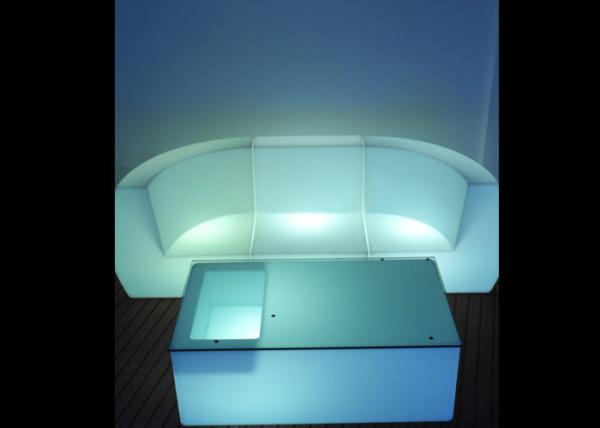 Flashing LED Illuminated Furniture Glowing Light Up Sofa Lightweight For Home