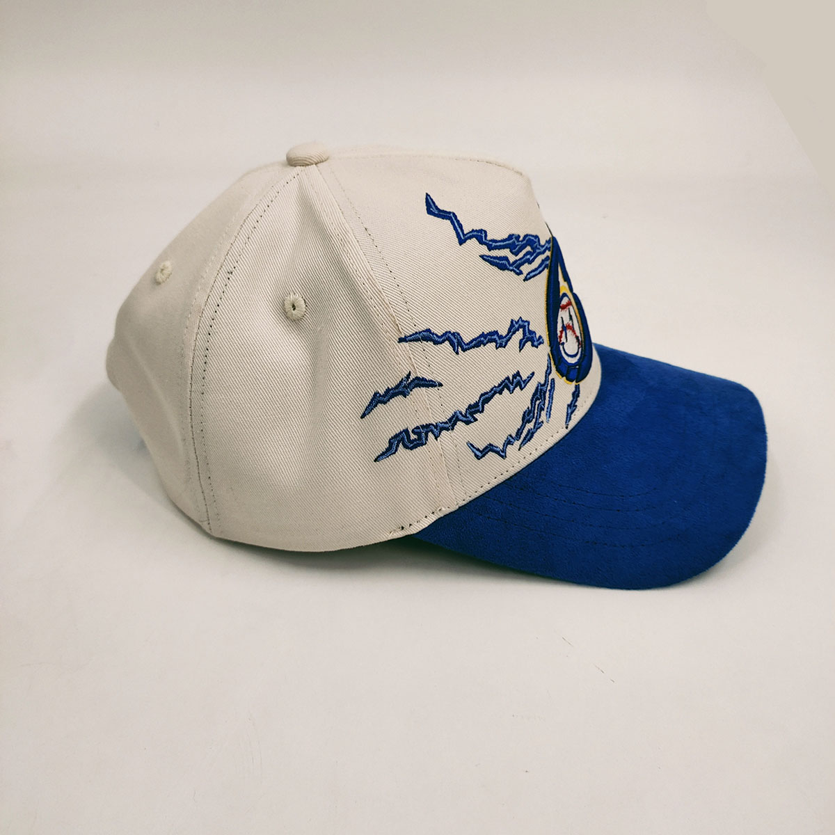 Team Baseball Cap 5 panel Mid Profile Viewer In Suede Interior Stitch Cotton Snapback Silk Fabric Covers Embroidery