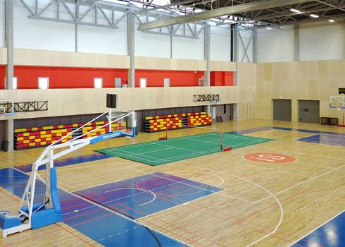 Telescopic Sport Stadium Seats Recessed Unit Platfrom With Contrasting Color End Panels