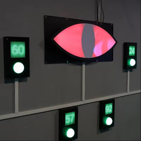 Стенка интерактивная скрыть нажмите кнопку подсчет номер светодиодный свет активировать игру злые глаза