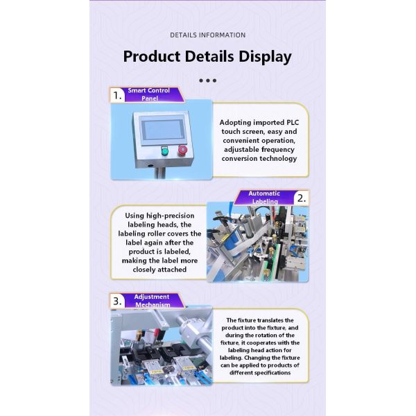Full Automatic Round Bottle, square Bottle, Flat Bottle, Various Bottle Types,  Glass Bottles Applicable Labeling Machine CH-302D1