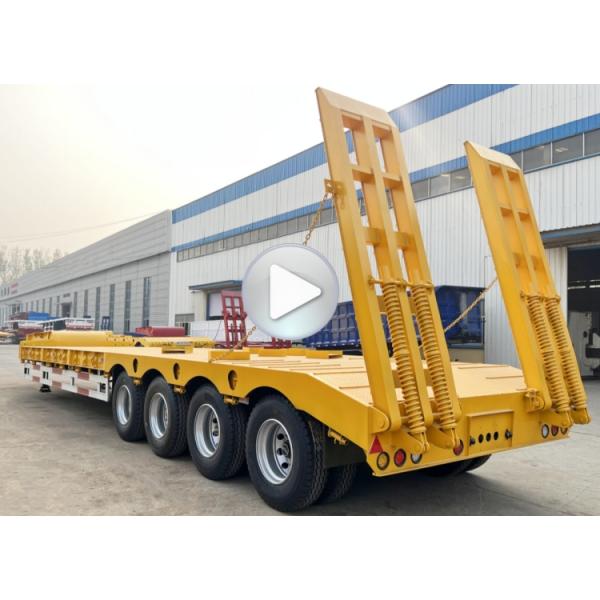 2023 TITAN Best Selling 4 Axle 80-100 Ton Excavator Lowbed Semi Heavy Haul Trailer for Sale Manufacturers