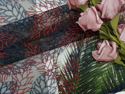 125CM AZO Free Colored Embroidery Recycled Lace Fabric