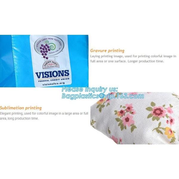 Environmental Promotional Shopping Bags Eco Gift Tote Non Woven Bag, heat seal die cut handle ultrasonic non woven bag