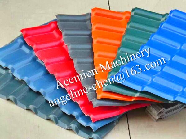 Plastic PVC+ASA/PMMA glazed tile roofing sheet making machine production line