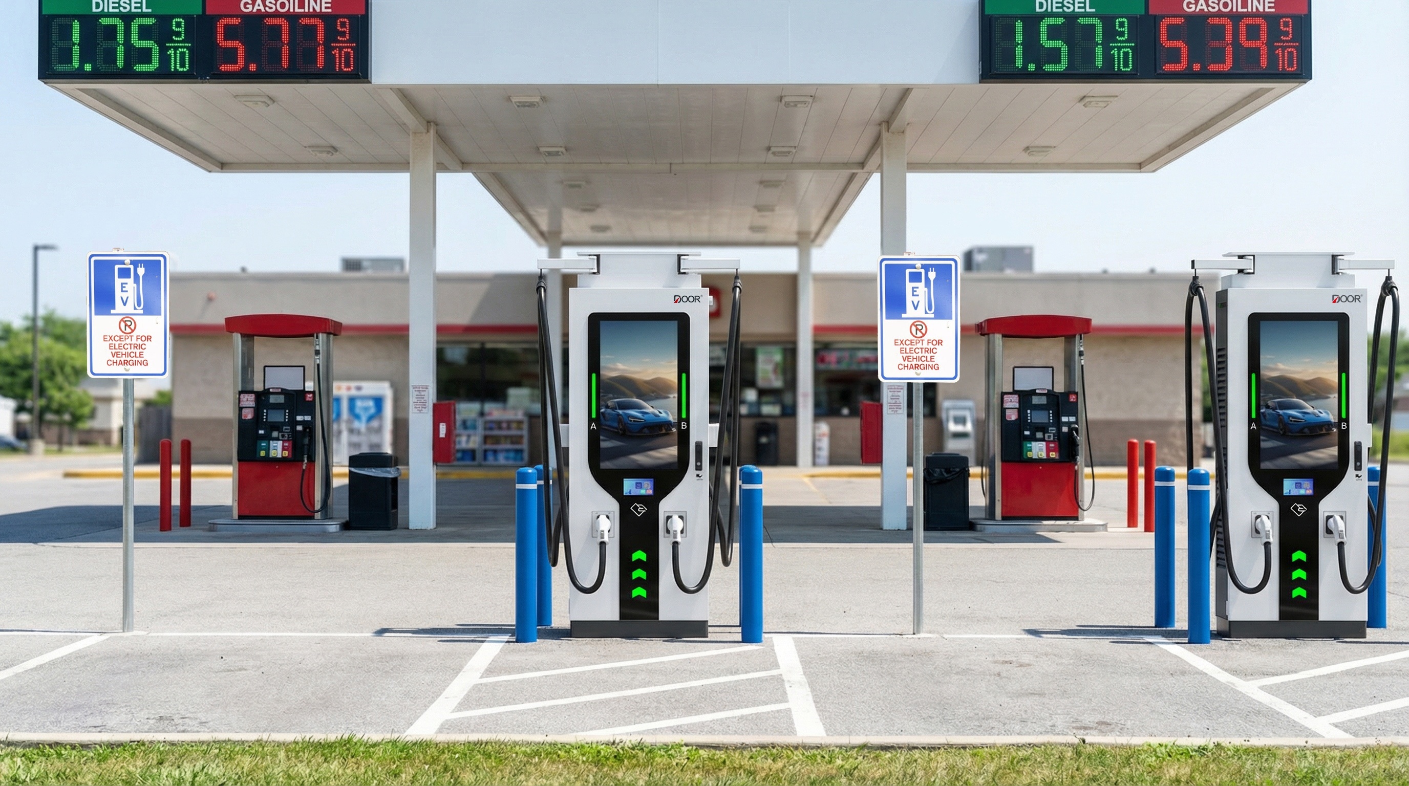 T Serles Advertising Screen DC EV Charger 120kW/160kW