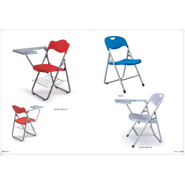 mutilfunction foldable plastic chair with writing board