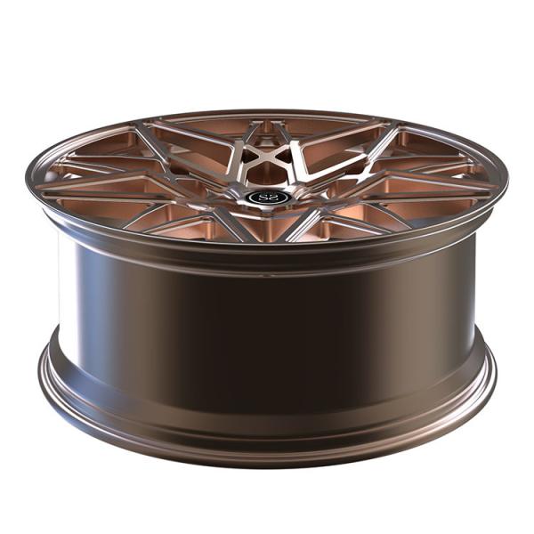 Gold Centers Monoblock 1 Piece Forged Wheels For Passenger Car Alloy Aluminum Rims