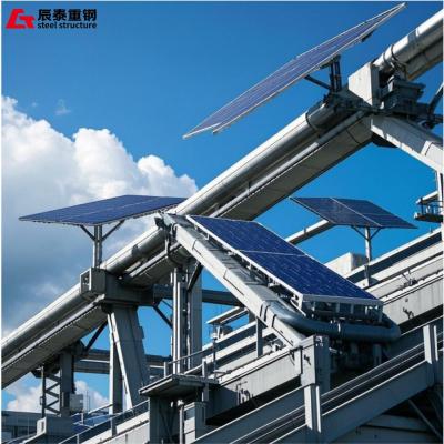 Solar Panel Steel Frame Building Construction Weatherproof Metal Building Structure