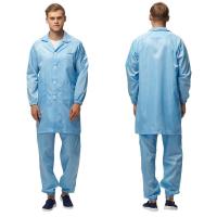 Anti roupa estática do quarto desinfetado do carbono do poliéster 2% do terno 98% do trabalho do ESD