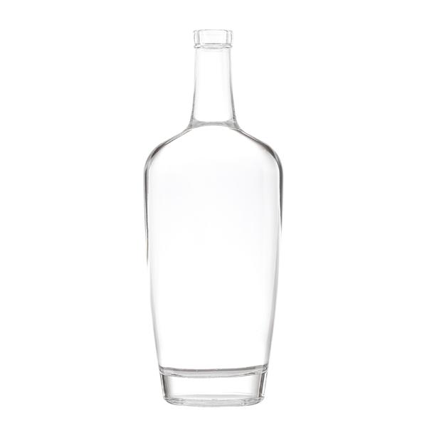 Embossing Pattern Super Flint Glass Bottles for Tequila Vodka 750ml Square OEM Design