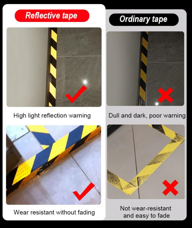 High Visibility Waterproof Reflective Safety Tape with Customizable Size for Enhanced Safety