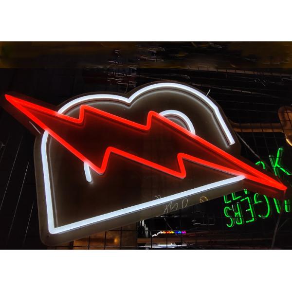 Acrylic 200cm 12VDC Lightning Led Neon Signs RoHS For Bar