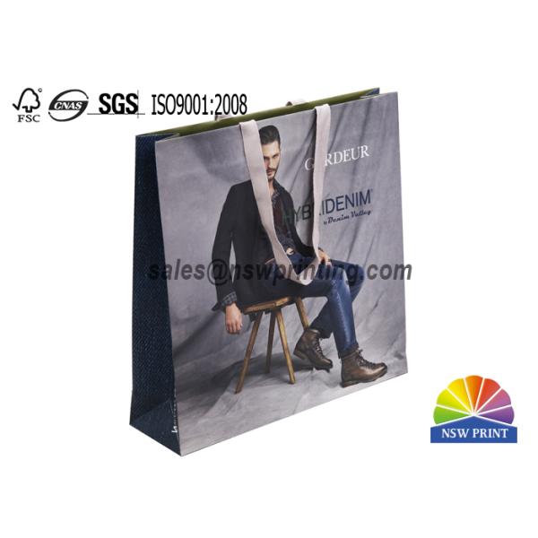 Хозяйственные сумки плоской ручки ленты хлопка роскошные изготовленные на заказ бумажные носят ОДМ ОЭМ сумки