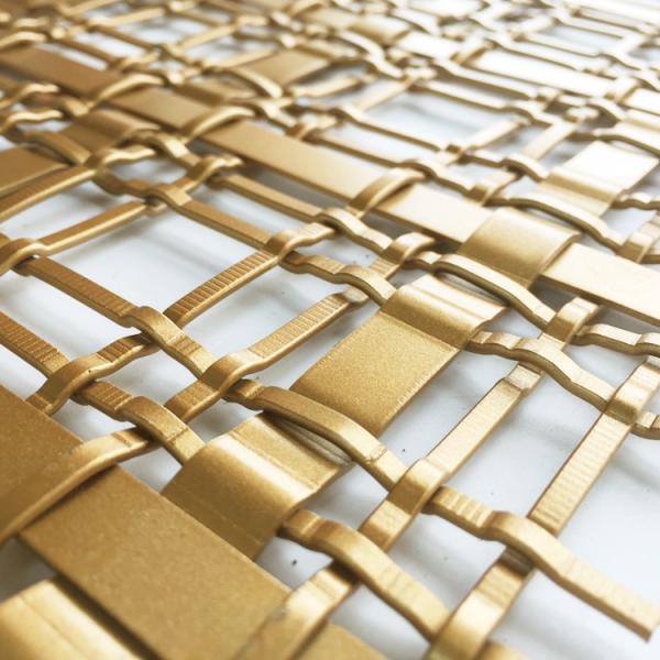 High Transparency Architectural Woven Metal Mesh Corrosion Resistant For Exterior Wall