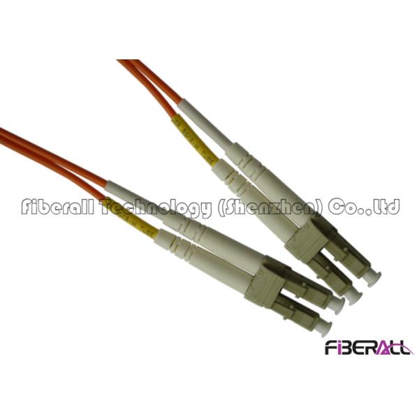 Multimode Duplex Fiber Optic Jumper With Orange Fiber Optic Cable And LC Connector