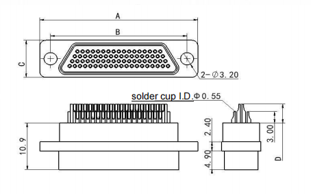 J30J-9ZKSK Rectangular Connector Socket 9 Core Industrial Connector