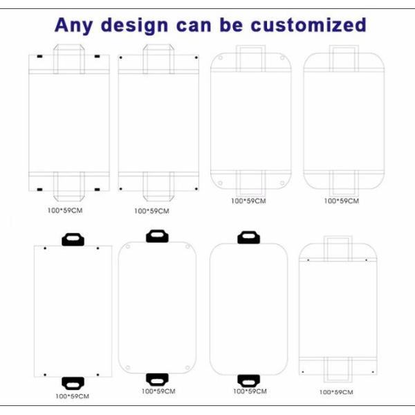 Kd 100g Unwoven Fabric Snap Fastener Closure Garment Dress Bag With Leather Handle