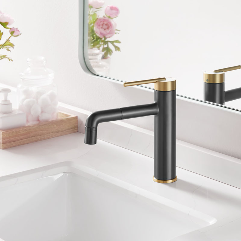 Штейновая черная одиночная сверстница Faucet 50mm таза Bathroom ручки