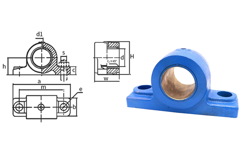 Low Friction Bearing housing HZ035 Metallurgical equipment bearings