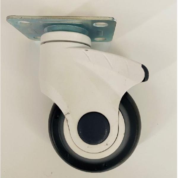 Белый и черный экстренныйый выпуск больницы колесо 4 дюймов всеобщее с шарнирным соединением тормоза