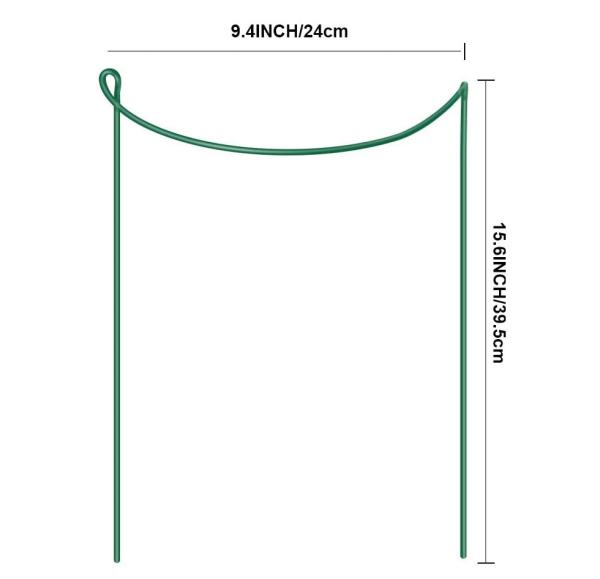 Semicircle 35cm X 15cm Half Round Metal Plant Supports Cage
