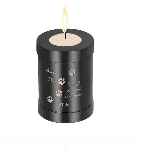 75*54mm Cylinder Cremation Jewelry Urn Stainless Steel Ashes Locket for Small Animals