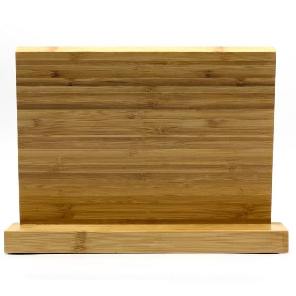 ISO9001 2000 System Natural Bamboo Wood Magnetic Knife Block Holder Customized Design