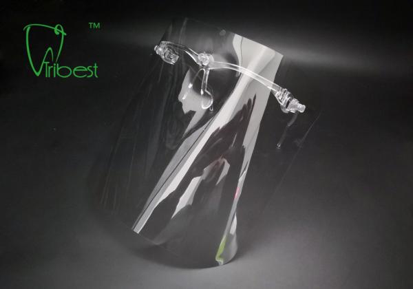 Full Transparent Dental Protective Wear , Clear Face Shield Visor With Frame