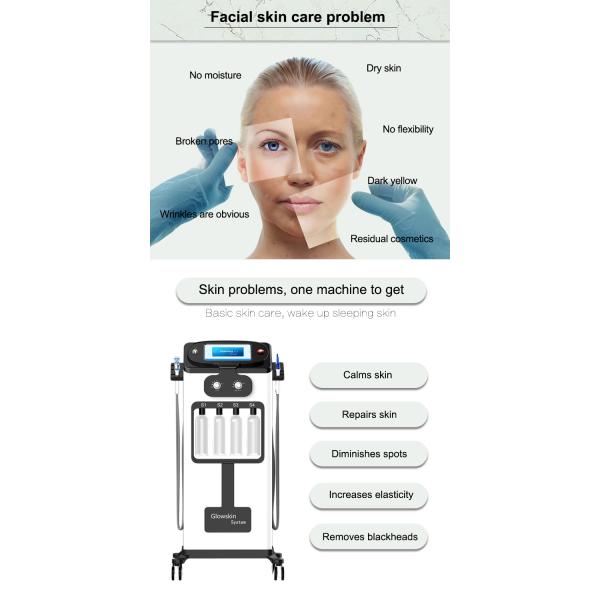 Skin Polishing Beauty Therapy Machines 10 In 1 Hydro Crystal Microdermabrasion Machine