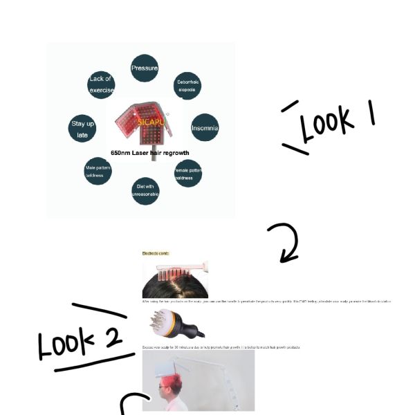 120 pièces Machine de croissance capillaire laser 650nm Thérapie par la lumière de faible intensité et haute fréquence pour la perte de cheveux