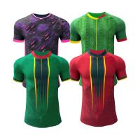 23-24 Équipe de football du Mali en fibres de polyester Jersey Longue durée Blue / Red / Green Jersey