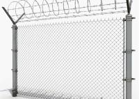 9 Gauge Galvanized Diamond Wire Mesh / PVC Plastic Vinyl Cyclone Chain Link Fence For Highway Railway Temporary