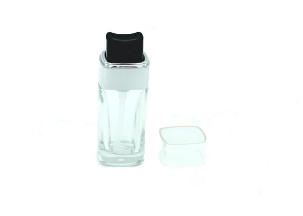 Square Unique Fashion Glass Lotion Bottles 30ml Lotion Pump Liquid Foundation Serum Bottle