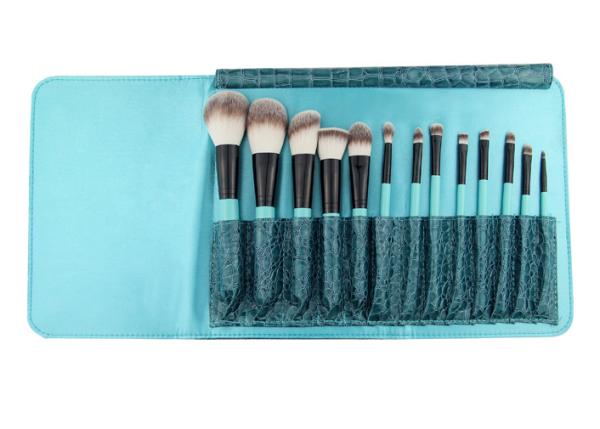 Eye Shadow Eyeliner Professional Makeup Brush Set With Leather Cosmetic Bag