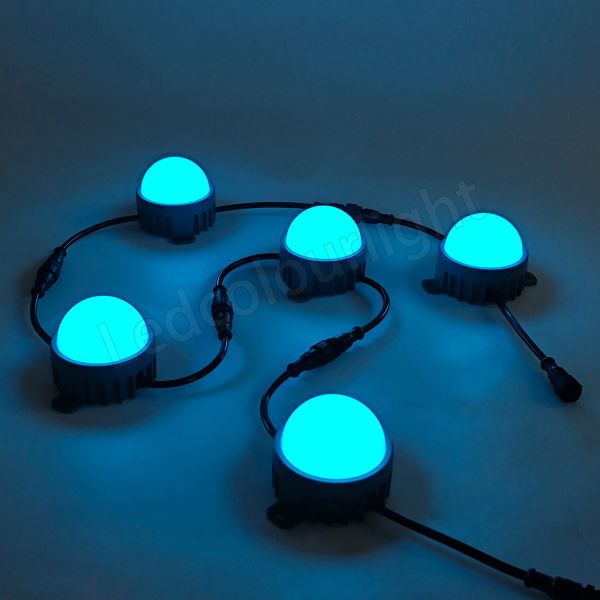IP67 83mm Diameter DC24V DMX RGB Led Dot Light with Multiple Cover Options