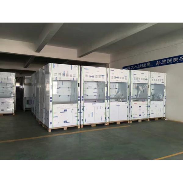 Customized Laboratory Fume Hood Anti Corrosion PP Blower Adjust Door Glass