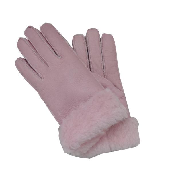 High quality pink leather gloves