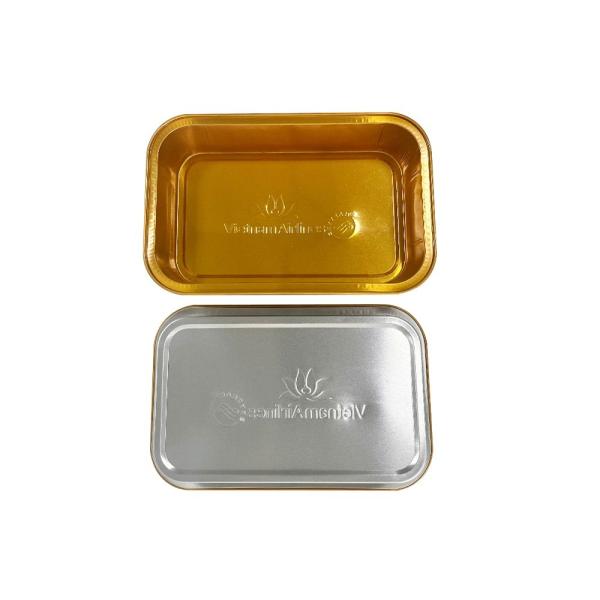 Rectangle Aluminum Foil Tray for Food Packaging To Go Food Process Type Pulp Moulding