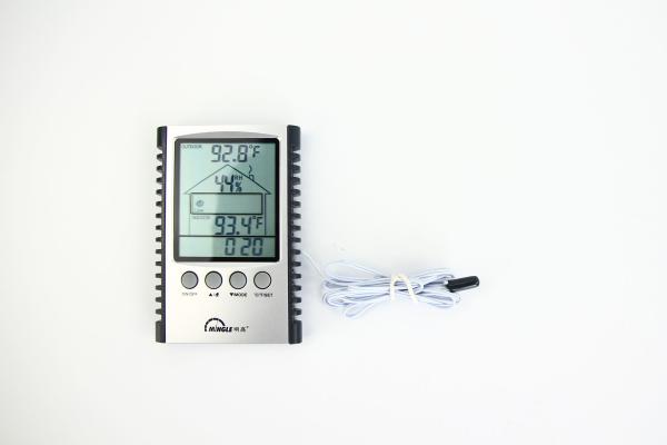 12 Months Battery Life Indoor Outdoor Thermometer Weather Station Mold Indicator Clock