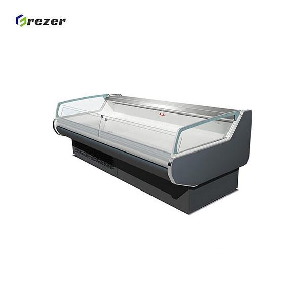 Island Meat Display Freezer Customized Commercial Display Freezers Eco Friendly