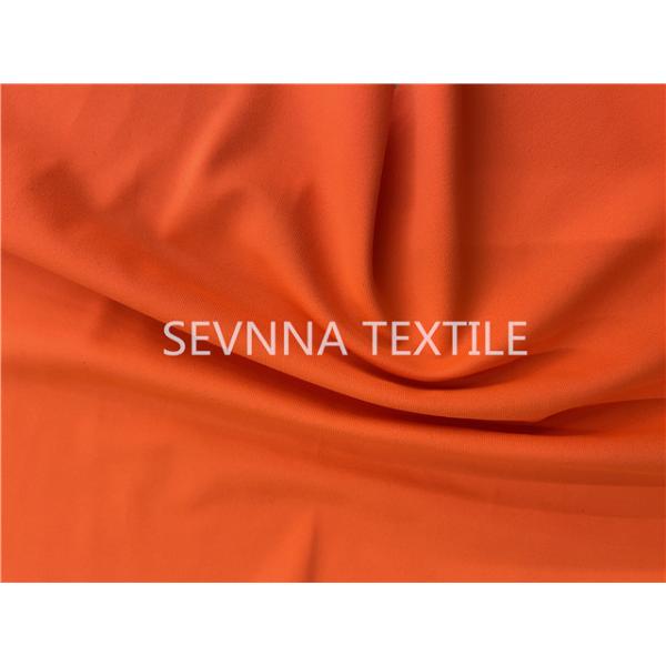 UV Protection Recycled Swimwear Fabric Spandex 4 Way Stretch Free Cut Orange