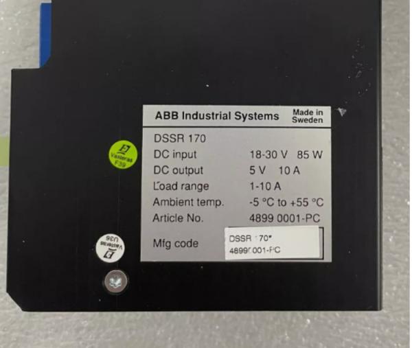 DSSR 170 48990001-PC ABB Power Supply Unit for DC-input