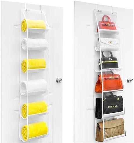 PURSE ORGANIZER - 2 PACK, PURSE HANGER、2024 MODEL、PURSE ORGANIZER FOR CLOSET、THICKEN METAL HOOKS,HAND BAG STORAGE