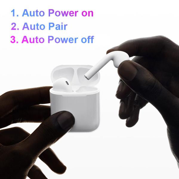 i12 With Charging Box BT 5.0 Earphone TWS Sport Headset in Ear Wireless Earphones 1:1 Pro Air Earphone Earbud Pods