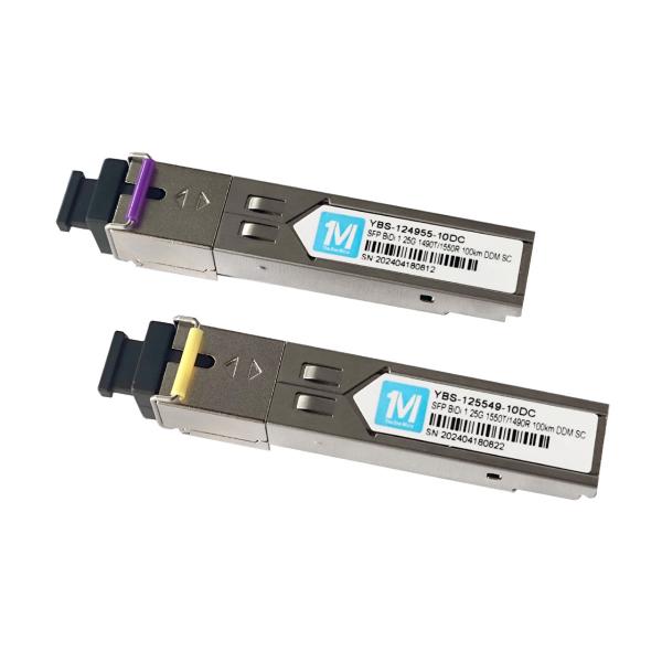 Long Distance 1.25G BIDI 100km 1490nm/1550nm SC Connector DDM WDM Simplex Optical Module Transceiver SFP Module