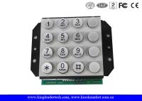 Teclado numérico industrial de la aleación de Zink del interfaz del PIN de 16 llaves para el sistema del control de acceso o de teléfono de la puerta